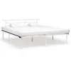 Image de vidaXL Cadre de lit sans matelas blanc mÃ©tal 180x200 cm