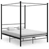 Image de vidaXL Cadre de lit Ã  baldaquin sans matelas noir 160x200 cm mÃ©tal