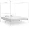 Image de vidaXL Cadre de lit Ã  baldaquin sans matelas blanc mÃ©tal 180x200 cm