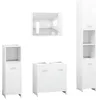 Image de Ensemble de meubles de salle de bain 4 pcs Blanc AgglomÃ©rÃ© - VidaXL