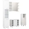 Image de vidaXL Ensemble de meubles de salle de bain 4 pcs Blanc AgglomÃ©rÃ©