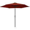 Image de Vidaxl Parasol De Jardin Avec LumiÃ¨res Led Et MÃ¢t En Acier Terre Cuite