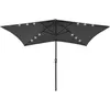 Image de vidaXL Parasol avec LED et mÃ¢t en acier Anthracite 2x3 m