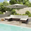 Image de Vidaxl Salon De Jardin 6 Pcs Avec Coussins RÃ©sine TressÃ©e Marron
