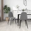 Image de vidaXL Chaises Ã  manger lot de 2 Gris clair Velours