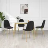 Image de vidaXL Chaises Ã  manger lot de 4 Noir Velours