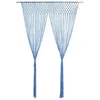 Image de Vidaxl Rideau En MacramÃ© Bleu 140x240 Cm Coton