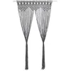 Image de Vidaxl Rideau En MacramÃ© Anthracite 140x240 Cm Coton