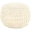 Image de Vidaxl Pouf Fait Ã La Main En MacramÃ© 45x30 Cm Coton