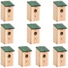 Image de Vidaxl Nichoirs 10 Pcs Bois De Sapin Massif 12x12x22 Cm