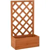 Image de Treillis De Jardin Avec BoÃ®te Ã Fleurs DÃ©tachable Orange 50x25x90 Cm Bois De Sapin Massif