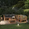 Image de Vidaxl Salon De Jardin 5 Pcs Avec Coussin Bois D'acacia Solide