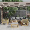 Image de Vidaxl Salon De Jardin 8 Pcs Avec Coussin Bois D'acacia Solide
