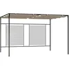 Image de Vidaxl BelvÃ©dÃ¨re Avec Auvent RÃ©tractable 3x4x2,3 M Taupe 180 G/MÂ²