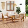 Image de Vidaxl Salon De Jardin 5 Pcs Avec Coussin Bois D'acacia Solide