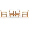 Image de Vidaxl Salon De Jardin 5 Pcs Avec Coussin Bois D'acacia Solide