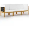 Image de Vidaxl CanapÃ© De Jardin Ã 3 Places Avec Coussin Bois D'acacia Massif
