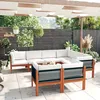 Image de Vidaxl Salon De Jardin 10 Pcs Avec Coussins CrÃ¨me Bois D'acacia Solide