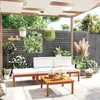 Image de Vidaxl Salon De Jardin 4 PiÃ¨ces Avec Coussins CrÃ¨me 63 X 63 Cm