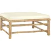 Image de Vidaxl Salon De Jardin 6 Pcs Avec Coussins Blanc CrÃ¨me Bambou