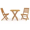 Image de Vidaxl Mobilier Ã DÃ®ner De Jardin Pliable 3 Pcs Bois D'acacia Solide