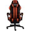 Image de Fauteuil de jeux vidÃ©o et repose-pied Noir et orange Similicuir - VidaXL