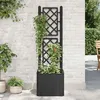 Image de vidaXL Lit surÃ©levÃ© de jardin treillis systÃ¨me d'arrosage Anthracite