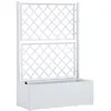 Image de vidaXL Lit surÃ©levÃ© de jardin et treillis et systÃ¨me d'arrosage Blanc