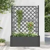 Image de vidaXL Lit surÃ©levÃ© de jardin treillis systÃ¨me d'arrosage Anthracite