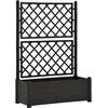 Image de Vidaxl JardiniÃ¨re Avec Treillis 100x43x142 Cm Pp Anthracite