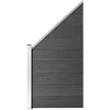 Image de vidaXL Panneau de clÃ´ture WPC 95x(105-180) cm Noir