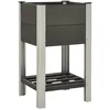 Image de Vidaxl Lit SurÃ©levÃ© De Jardin Avec ÃtagÃ¨re 50x50x90 Cm Wpc Gris