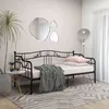 Image de vidaXL Cadre de canapÃ©-lit sans matelas noir mÃ©tal 90x200 cm