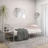 Image de vidaXL Cadre de canapÃ©-lit sans matelas blanc mÃ©tal 90x200 cm
