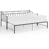 Image de vidaXL Cadre de canapÃ©-lit extensible Noir MÃ©tal 90x200 cm