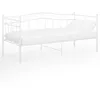Image de vidaXL Cadre de canapÃ©-lit blanc mÃ©tal 90x200 cm
