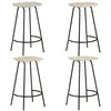 Image de vidaXL Tabourets de bar lot de 4 bois de manguier massif