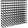 Image de Casier Ã  bouteilles pour 120 bouteilles Noir Bois de pin solide - VidaXL