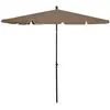 Image de Vidaxl Parasol De Jardin Avec MÃ¢t 210x140 Cm Taupe