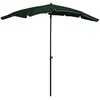 Image de Vidaxl Parasol De Jardin Avec MÃ¢t 200x130 Cm Vert