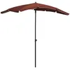 Image de Vidaxl Parasol De Jardin Avec MÃ¢t 200x130 Cm Terre Cuite