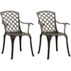 Image de Vidaxl Chaises De Jardin 2 Pcs Aluminium CoulÃ© Bronze