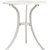 Image de Vidaxl Table De Jardin Blanc 62x62x65 Cm Aluminium CoulÃ©