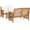 Image de Vidaxl Salon De Jardin 3 Pcs Avec Coussins Bois D'acacia Solide