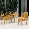 Image de Vidaxl Ensemble Ã Manger De Jardin 5 Pcs Bois D'acacia Solide