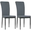 Image de vidaXL Chaises de salle Ã  manger 2 pcs Gris foncÃ© Velours