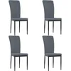 Image de vidaXL Chaises de salle Ã  manger 4 pcs Gris foncÃ© Velours