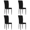 Image de Vidaxl Chaises De Salle Ã Manger 4 Pcs Noir Velours