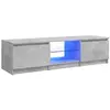 Image de Meubles TV VidaXL  Meuble TV  avec lumières LED gris béton 140x40x35,5 cm P31599979