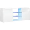 Image de Meubles TV VidaXL  Meuble TV  avec lumières LED blanc 120x30x50 cm P31600684